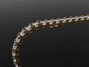 box style diamond tennis bracelet 4mm50 gem stone link chain jewelry 4mm unisex trend fashion antique modern luxury hiphop hip hop men women bracelets 3d print model - Mito3D