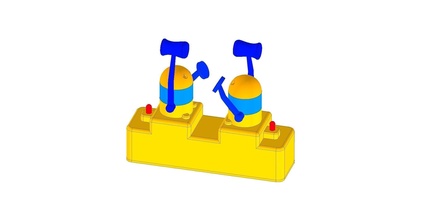 boxeadores juguete plastico juego Lego caja gamefortwo niño lucha martillo proteger estrategia juegos juguetes 3d print model - Mito3D