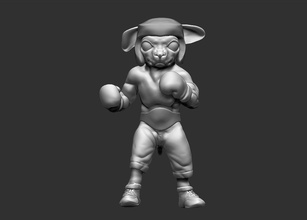 boxing chihuahua dog fighter figure cute funny puppy dogfight dogs mexico animal pet wolf canine boxer husky nature cartoon mammal games toys 3d print model - Mito3D