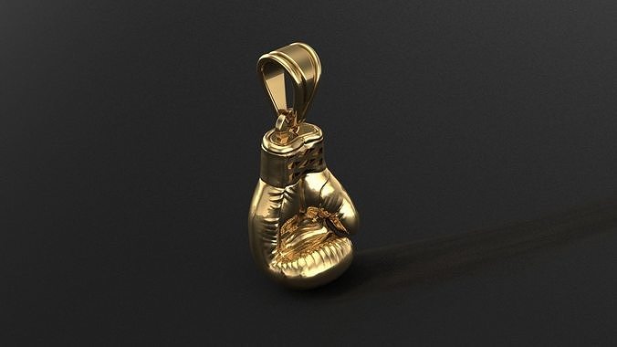 boxing glove pandant pendant gold printable jewellery jewelry gloves boxer pendants gym silver jewel kulon sport 3D print model - Mito3D
