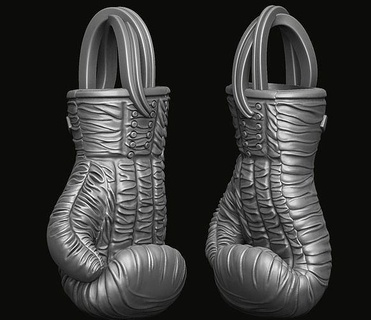 boxe luvas pingente ouro luva 3dmodel luta mão colar caixa joalheria sólido EUA Canadá Europa Unidos estados Austrália uk imprimível pingentes arte esculturas 3d print model - Mito3D