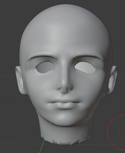 ragazzo Bambola testa viso arte umano uomo bambino parti carina dolce bambini giocattolo Fai passatempo 3d print model - Mito3D