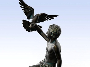 Junge Taube geändert Skulptur klassisch Statue Antiquität Kunst Natur Dekor 3dprinting uralt griechisch Figuren Zahl Skulpturen 3d print model - Mito3D
