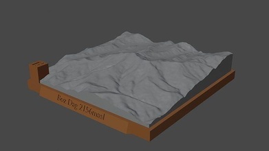 gri paçavra dağ manzara yanardağ arazi çevre doğa fotogrametri yükseklik dem Bilim 3d print model - Mito3D