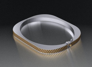 braceate bracelate Schmuck Mode gold ring bedruckbar ist diamond gem cad sterling Halskette Diamant-ring Hochzeit Juwel Silber Mode-ring Armbänder 3d print model - Mito3D