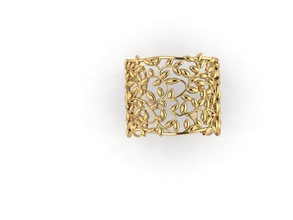 bracelet 1 charme cercle bijoux précieux brossé d'or bracelets or bijou accessoires fille dame 3d print model - Mito3D