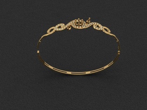 bracelet-3 jewelry bracelet wristlet wristband bangle jewelery charm circlet brushed precious jewel golden gold silver clothing bracelets girl lady 3d print model - Mito3D