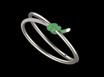 Armband sperren Knoten Bogen Ring Gold Schmuck Diamant Tiffany Ohrringe brillant Armbänder Tifany 3d print model - Mito3D