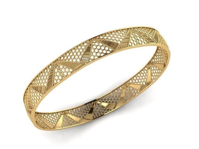 bracelet printable diamond ring fashion woman bangles bridal gold bangle engagement indian bracelets jewellery traditional turkish jewelry 3D print model - Mito3D