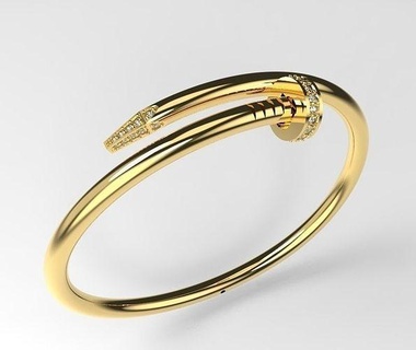 bracelet 3d bijoux imprimable modèle or argent diamant gemme calcul bracelets 3d print model - Mito3D