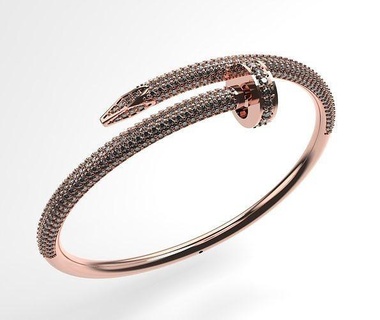 bracelet 3d bijoux imprimable modèle or argent diamant gemme calcul brillant bracelets 3d print model - Mito3D