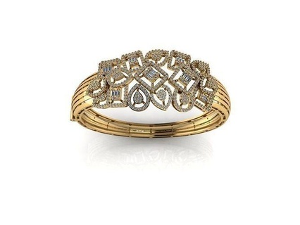 bracelet jewelry luxury gold precious shining art 3d print model - Mito3D