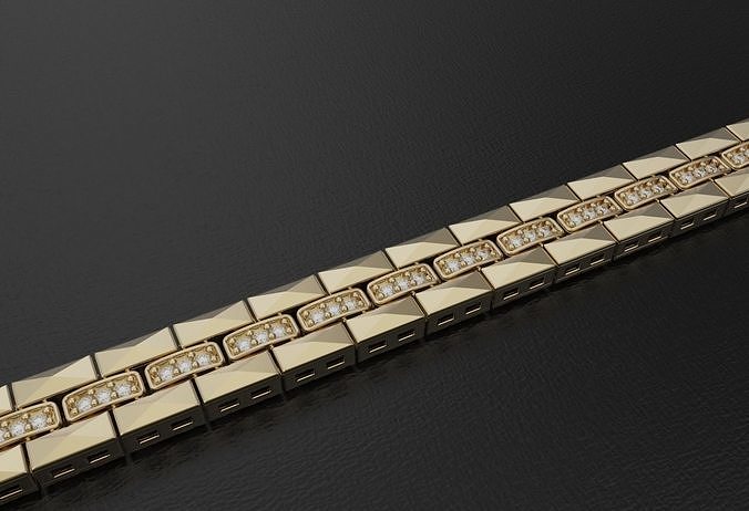 bracelet jewellery gold printable silver jewel 3dprintable chain jewelry bracelets 3D print model - Mito3D