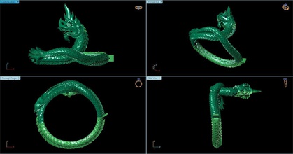 pulseira serpente joalheria khmer projeto diamante 3dmodel pulseiras 3d print model - Mito3D