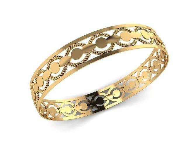 braccialetto squillare pendente orecchino diamante solitario womn moda donna braccialetti stampabile nuziale oro Fidanzamento indiano gioielleria 3D print model - Mito3D