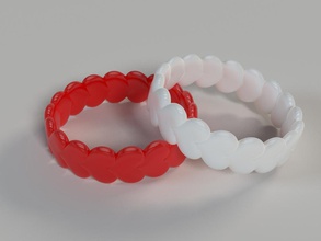 le bracelet bijoux la saint-valentin cadeau réaliste de modèle imprimable l'anneau diamant cœur caractère l'homme vêtements fbx l'impression bague en les bracelets 3d print model - Mito3D