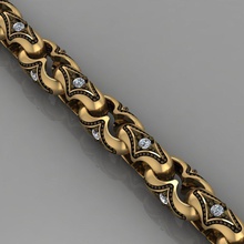 braccialetto catena oro gioielleria argento gioiello braccialetti collana 3d print model - Mito3D