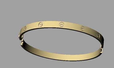 braccialetto retrò design arte oro argento gioielleria braccialetti 3d print model - Mito3D