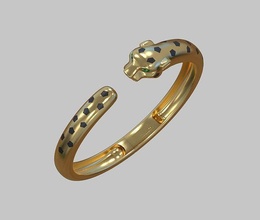 Armband Ring Gold Silber Schmuck Panther Panthera panter Pantera Diamant Anhänger Ohrringe Armbänder 3d print model - Mito3D