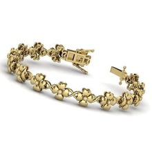 bracelet chaîne bijoux or argent bijou platine bracelets Collier cubain imprimable fermer clé Miami lien sterling gemme ovale classique diamant 3d print model - Mito3D