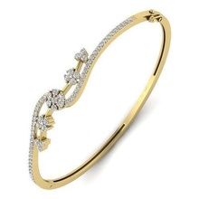 bracelet woman oval braclet gold classic printable diamond usa canada jewelry 3dmodel 3dprint silver jewel israel australia bracelets juste clou 3d print model - Mito3D