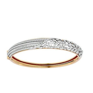 bracelet - 004 sterling jewelry bracelets wedding engagement jewellery jewel printable gold platinum bangle luxury shining silver diamond 3d print model - Mito3D