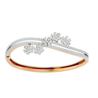 bracelet - 012 sterling jewelry bracelets wedding engagement jewellery jewel printable gold platinum bangle luxury shining silver diamond 3d print model - Mito3D