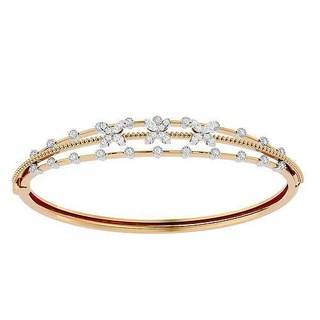 bracelet - 035 sterling jewelry bracelets wedding engagement jewellery jewel printable gold platinum bangle luxury shining silver diamond 3d print model - Mito3D