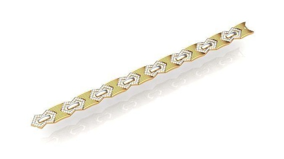 pulseira 1209 ouro joalheria jóia esterlina imprimível prata Casamento brilhando noivado jóias platina brilhante diamante gema luxo pulseiras unissex 3d print model - Mito3D