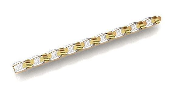bracelet - 1219 gold jewelry jewel sterling printable silver wedding shining engagement jewellery platinum brilliant diamond gem luxury bracelets unisex 3d print model - Mito3D