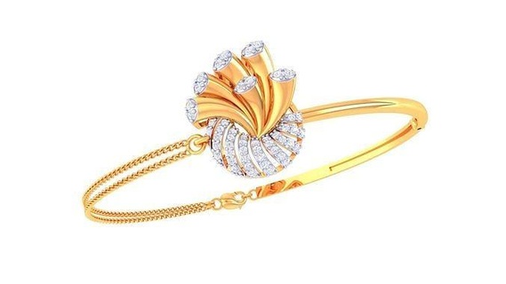 bracelet - 16b gold jewelry jewel sterling printable silver wedding shining engagement jewellery platinum brilliant diamond gem luxury bracelets 3d print model - Mito3D