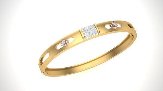 Armband 2 Gold Schmuck Juwel Sterling druckbar Silber Hochzeit leuchtenden Engagement Platin brillant Diamant Luxus Armbänder 3d print model - Mito3D