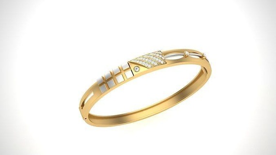 bracelet 23 or bijoux bijou sterling imprimable argent mariage brillant engagement platine diamant gemme luxe bracelets 3d print model - Mito3D