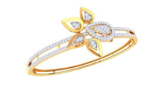 bracelet - 2 gold jewelry jewel sterling printable silver wedding shining engagement jewellery platinum brilliant diamond gem luxury bracelets 3d print model - Mito3D