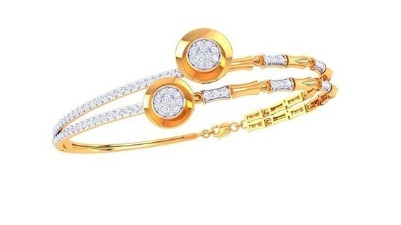 bracelet 29 or bijoux bijou sterling imprimable argent mariage brillant engagement platine diamant gemme luxe bracelets 3d print model - Mito3D