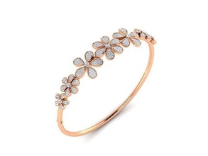 bracelet 30 or bijoux bijou sterling imprimable argent mariage brillant engagement platine diamant gemme luxe bracelets 3d print model - Mito3D