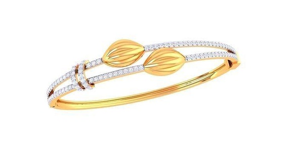 bracelet 39 or bijoux bijou sterling imprimable argent mariage brillant engagement platine diamant gemme luxe bracelets 3d print model - Mito3D