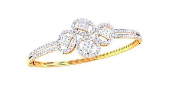 bracelet - 42 gold jewelry jewel sterling printable silver wedding shining engagement jewellery platinum brilliant diamond gem luxury bracelets 3d print model - Mito3D