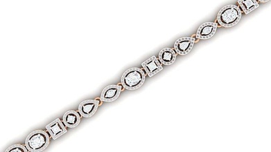 bracelet 42 or bijoux bijou sterling imprimable argent mariage brillant engagement platine diamant gemme luxe bracelets 3d print model - Mito3D