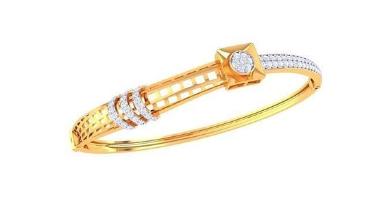 bilezik 43 altın takı mücevher sterlin yazdırılabilir gümüş düğün parlıyor nişan platin parlak elmas lüks bilezikler 3d print model - Mito3D