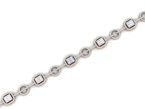 bracelet 58 or bijoux bijou sterling imprimable argent mariage brillant engagement platine diamant gemme luxe bracelets 3d print model - Mito3D