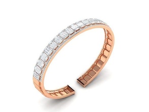 bracelet - 6 bangle gold jewelry jewel sterling printable silver wedding shining engagement jewellery platinum brilliant diamond gem luxury bracelets 3d print model - Mito3D
