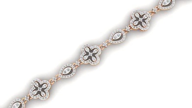 bracelet 63 or bijoux bijou sterling imprimable argent mariage brillant engagement platine diamant gemme luxe bracelets 3d print model - Mito3D