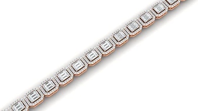 braccialetto 66 oro gioielleria gioiello sterlina stampabile argento nozze splendente fidanzamento platino brillante diamante gemma lusso braccialetti 3d print model - Mito3D