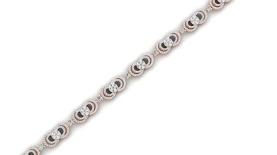 bracelet 68 or bijoux bijou sterling imprimable argent mariage brillant engagement platine diamant gemme luxe bracelets 3d print model - Mito3D