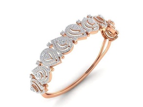 pulsera 8 rosa oro diamante brazalete joyería joya libra esterlina imprimible plata boda brillante compromiso platino lujo esposas 3d print model - Mito3D