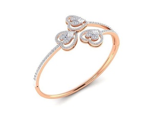 braccialetto 9 diamante squillare in rosa oro gioielleria gioiello sterlina stampabile argento nozze splendente fidanzamento platino brillante gemma lusso braccialetti 3d print model - Mito3D