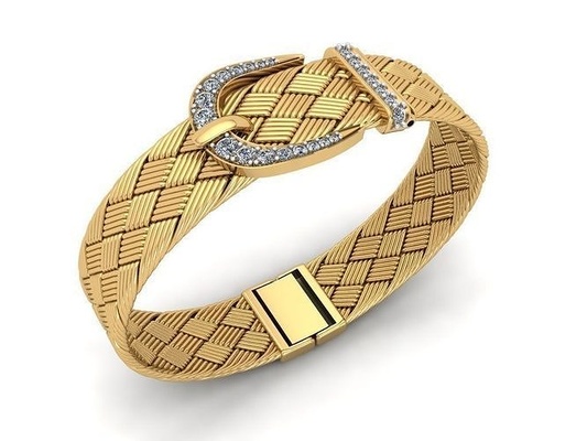 armband schmuck herren männer diamant druckbar gold silber erhalten armbänder 3d print model - Mito3D