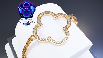 bracelet - shining flower love luxury shape symbol design illustration jewelry gem gems diamond diamonds gold silver beautiful female woman womanbracelet printable bracelets 3d print model - Mito3D