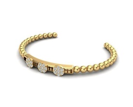bracelet 002 bijoux or diamant mode beauté gemme brillant argent éclairage blanc sterling bracelets 3d print model - Mito3D